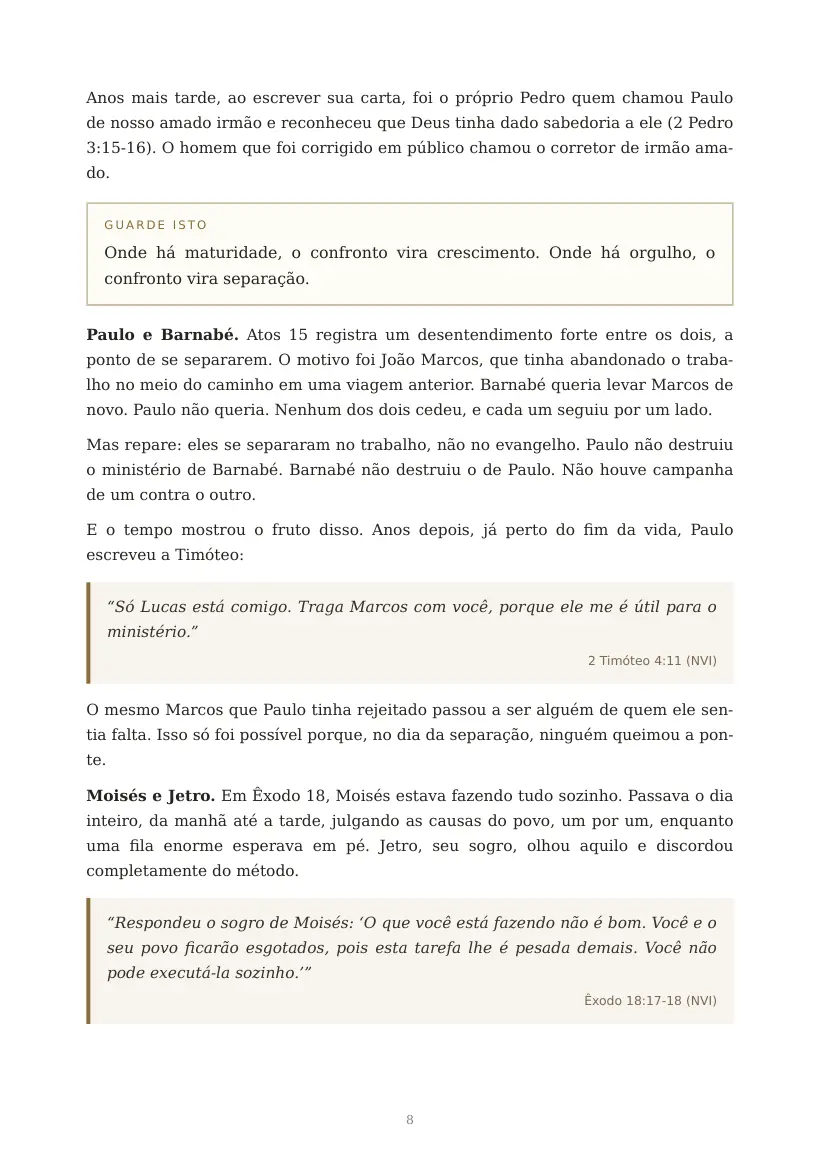 Estudo de Honra, Lealdade e Unidade, página 8 de 13