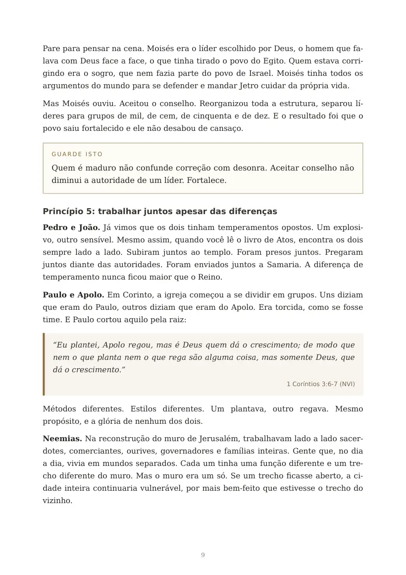 Estudo de Honra, Lealdade e Unidade, página 9 de 13