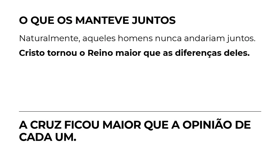 Slides de Honra, Lealdade e Unidade, página 14 de 25