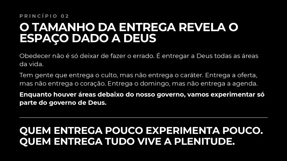 Slides de O Governo de Deus Cresce na Medida da Nossa Obediência, página 6 de 7