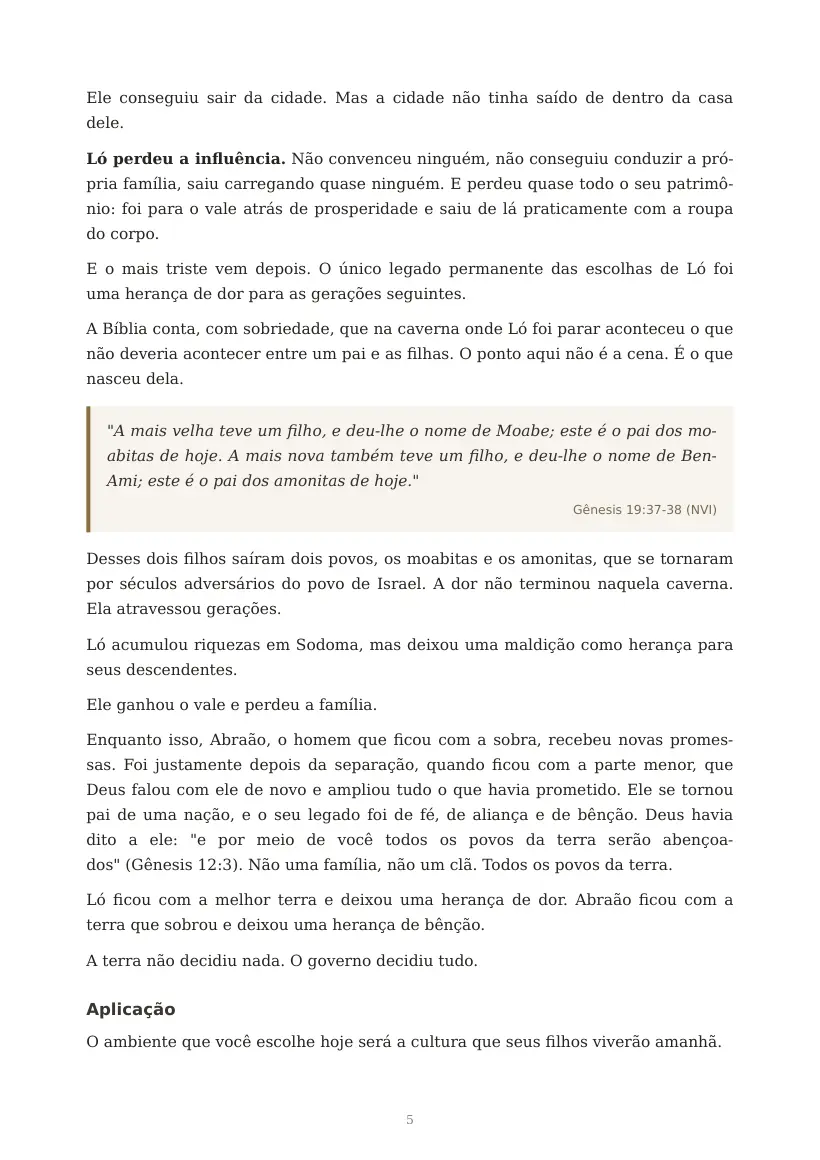 Estudo de Duas Escolhas, Dois Governos, página 5 de 7