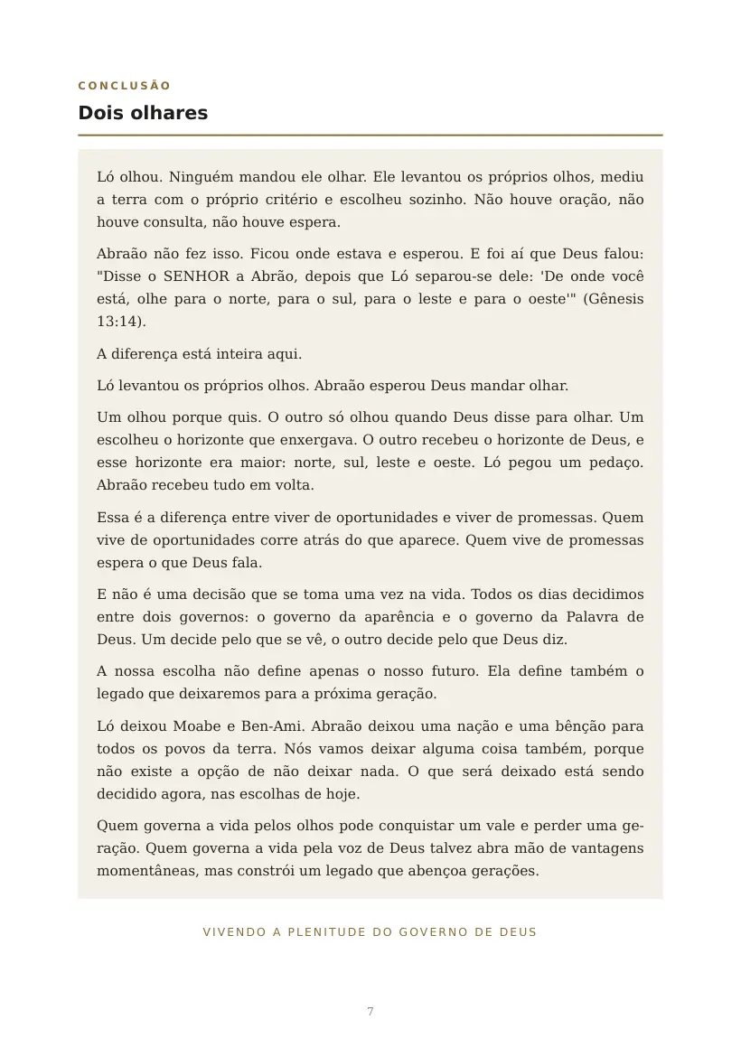 Estudo de Duas Escolhas, Dois Governos, página 7 de 7