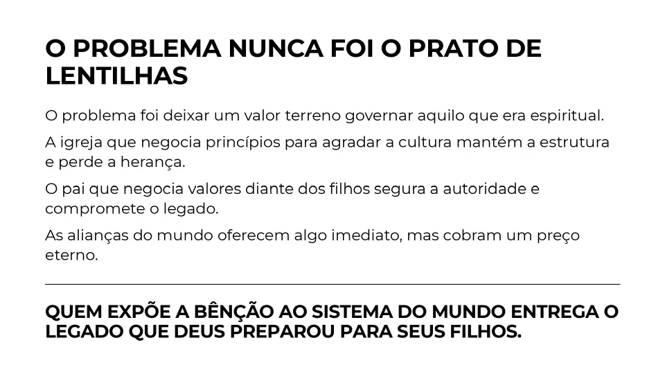 Slides de A Aliança Protege a Bênção, página 6 de 7
