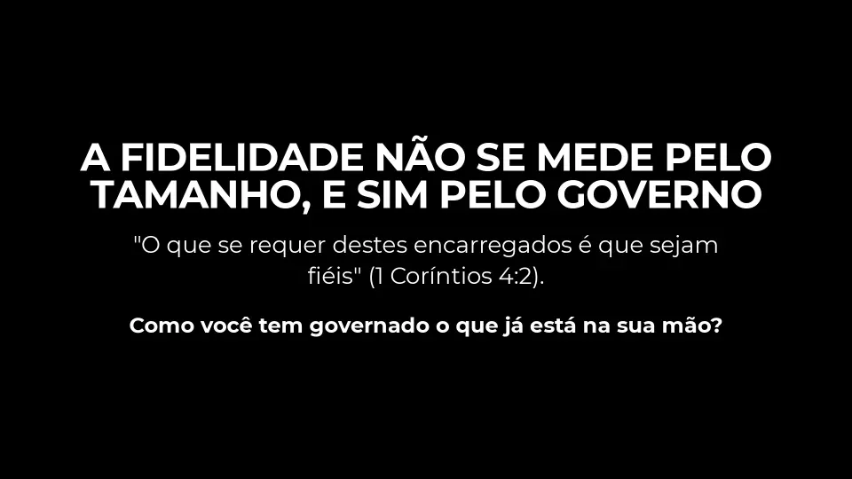 Slides de Os Cinco Maiores Erros de Quem Governa o que Deus Confiou, página 9 de 9