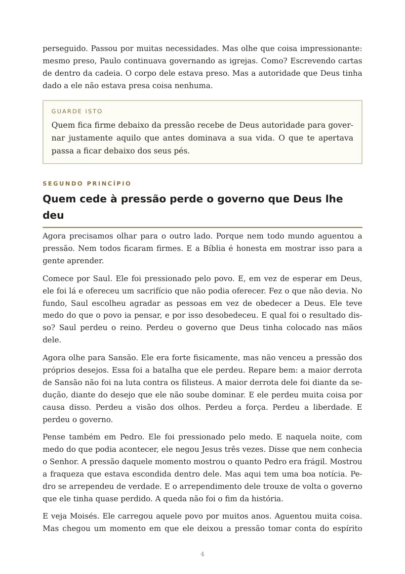 Estudo de Governar Sob Pressão, página 4 de 6