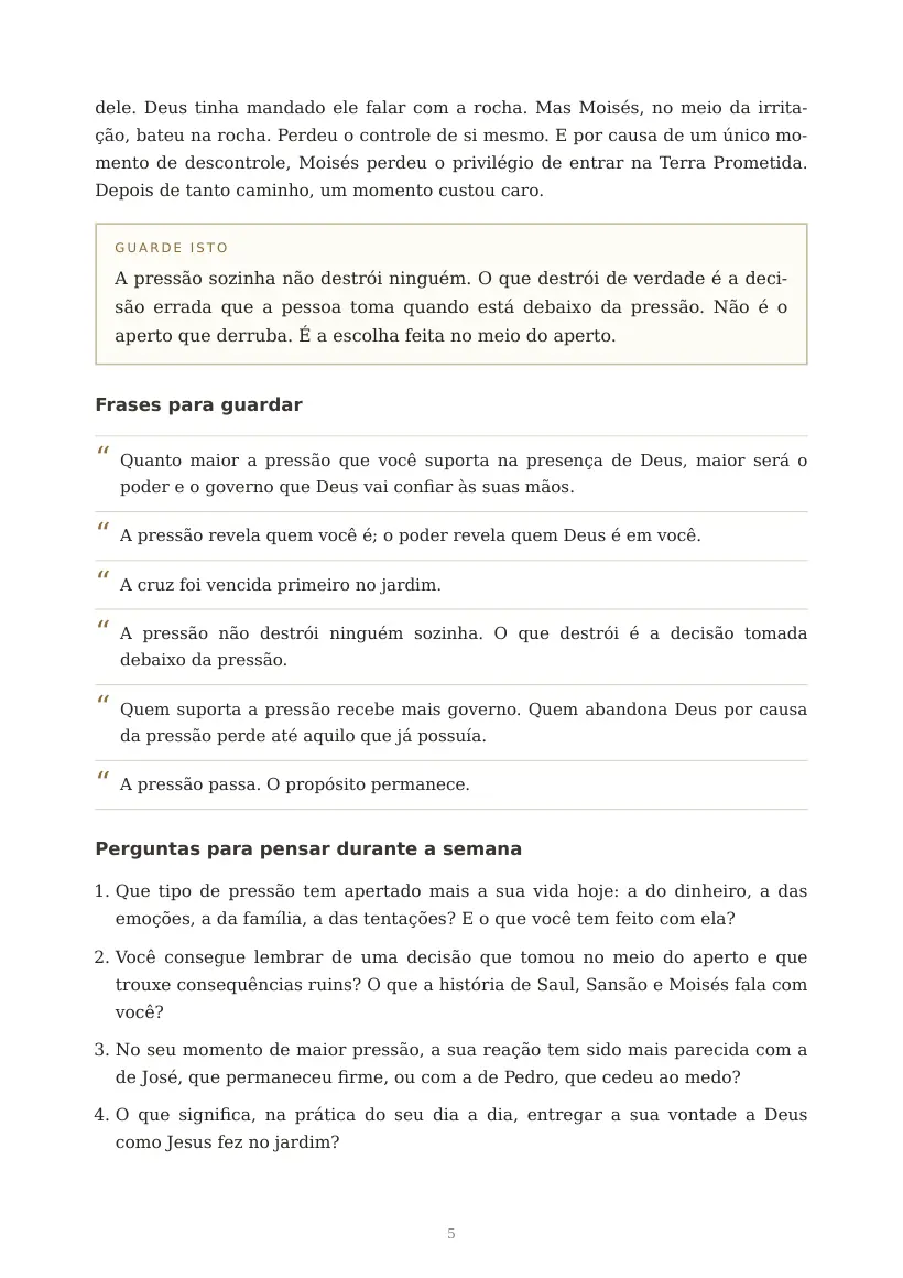 Estudo de Governar Sob Pressão, página 5 de 6