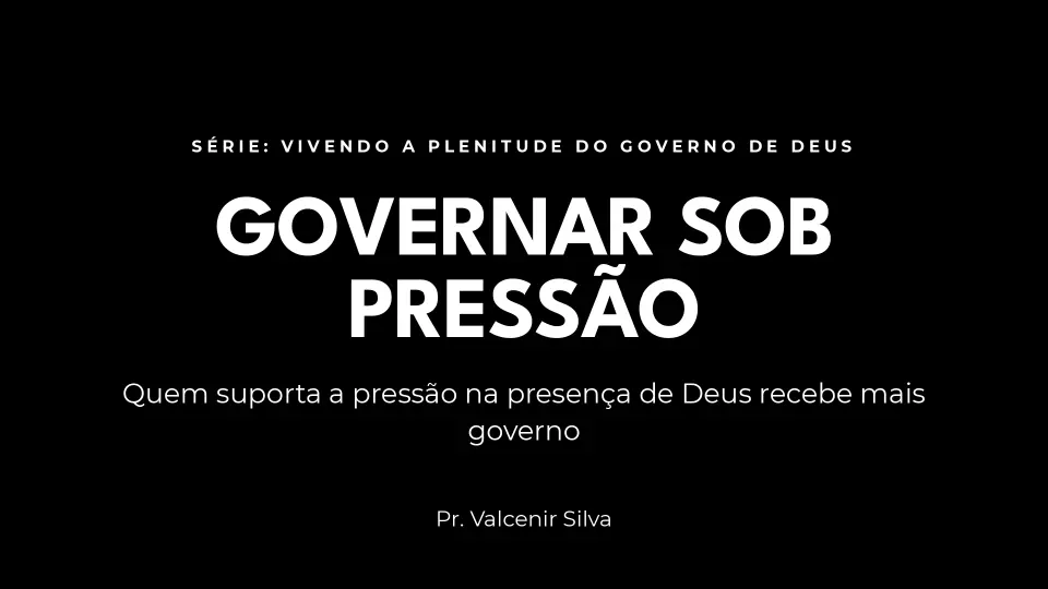 Slides de Governar Sob Pressão, página 1 de 8