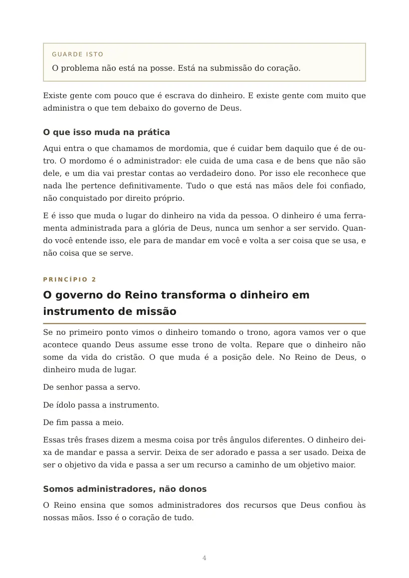 Estudo de O Governo do Dinheiro e o Reino de Deus, página 4 de 8