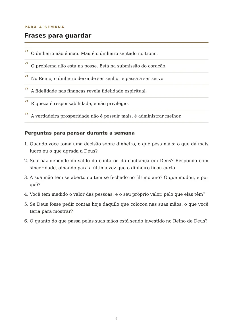 Estudo de O Governo do Dinheiro e o Reino de Deus, página 7 de 8