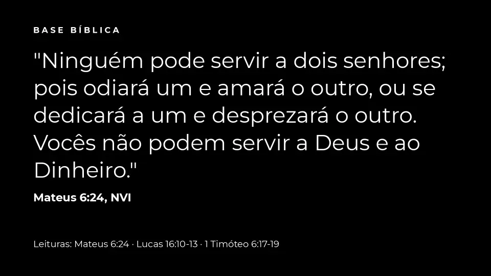 Slides de O Governo do Dinheiro e o Reino de Deus, página 2 de 7