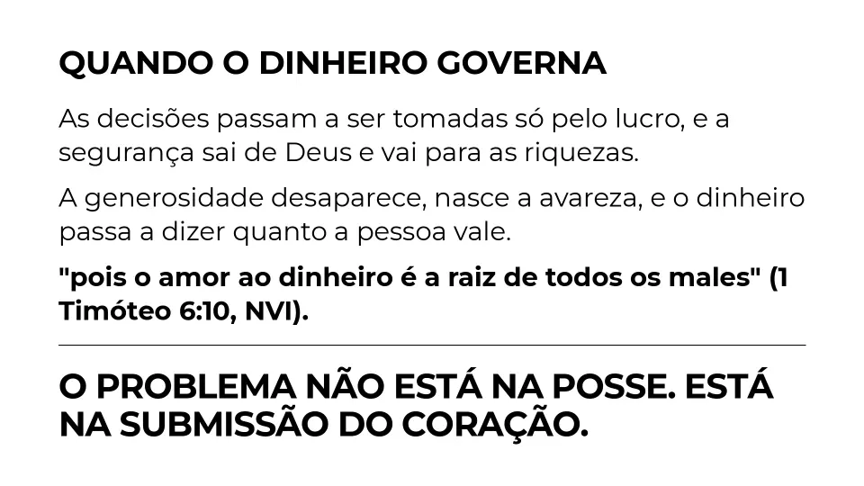 Slides de O Governo do Dinheiro e o Reino de Deus, página 4 de 7
