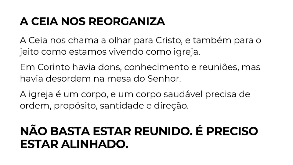 Slides de Uma Igreja Organizada, Santa e Alinhada com sua Missão, página 3 de 8