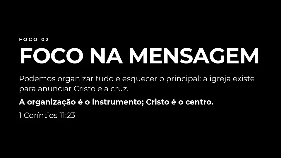 Slides de Uma Igreja Organizada, Santa e Alinhada com sua Missão, página 5 de 8