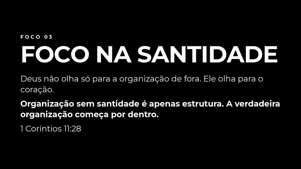 Slides de Uma Igreja Organizada, Santa e Alinhada com sua Missão, página 6 de 8