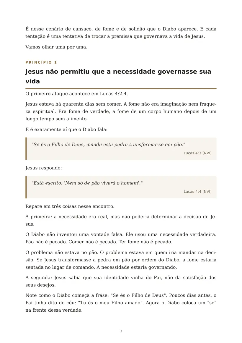 Estudo de Governando sobre as premissas de Jesus, página 3 de 9
