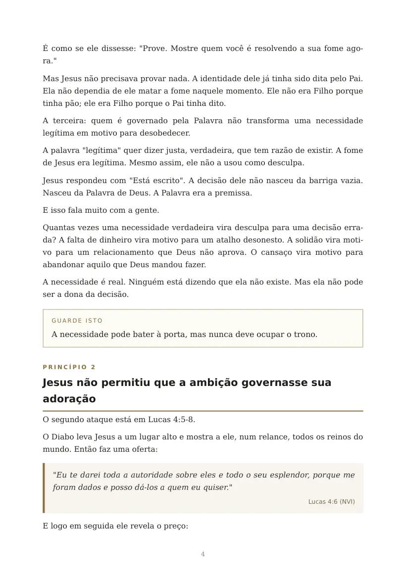 Estudo de Governando sobre as premissas de Jesus, página 4 de 9