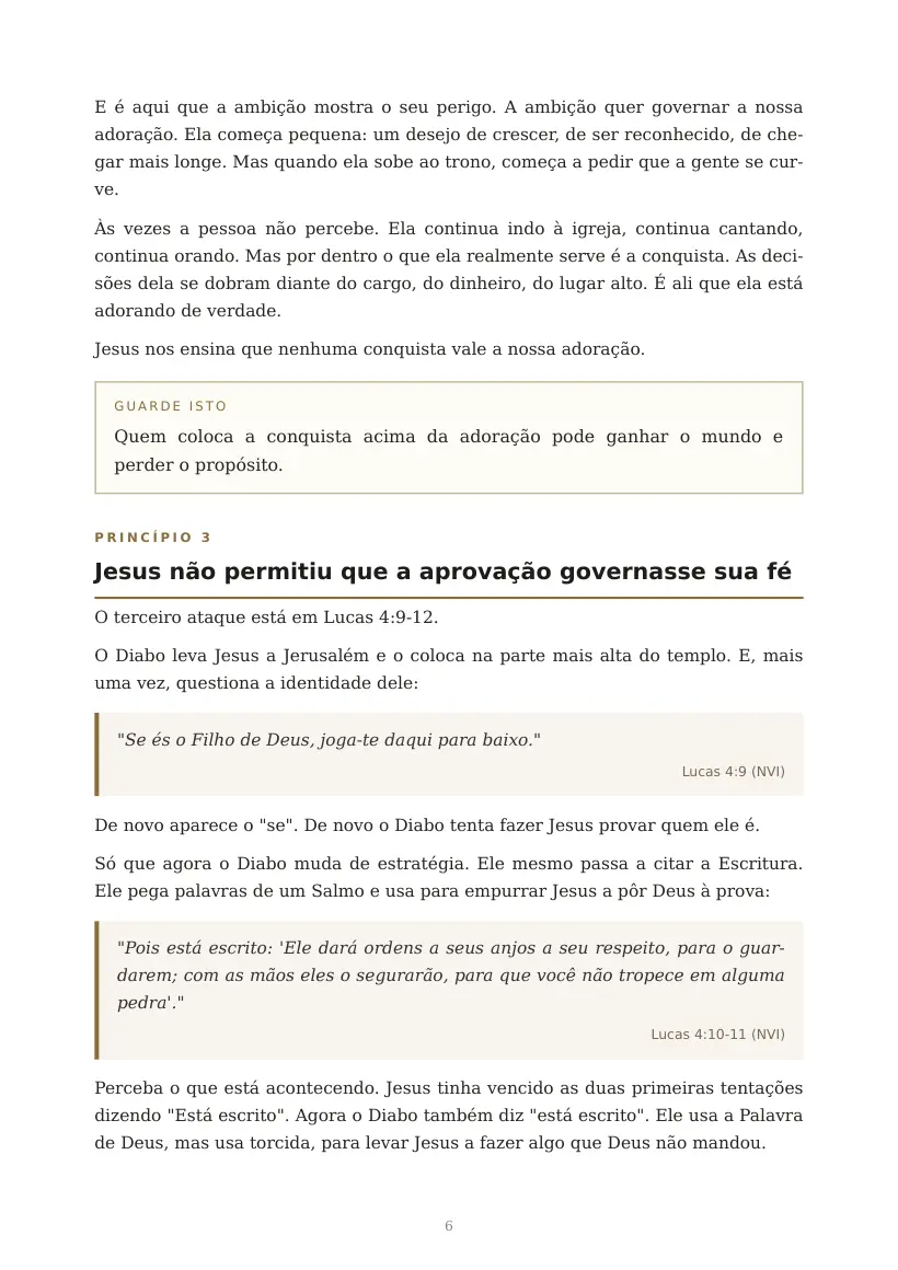 Estudo de Governando sobre as premissas de Jesus, página 6 de 9